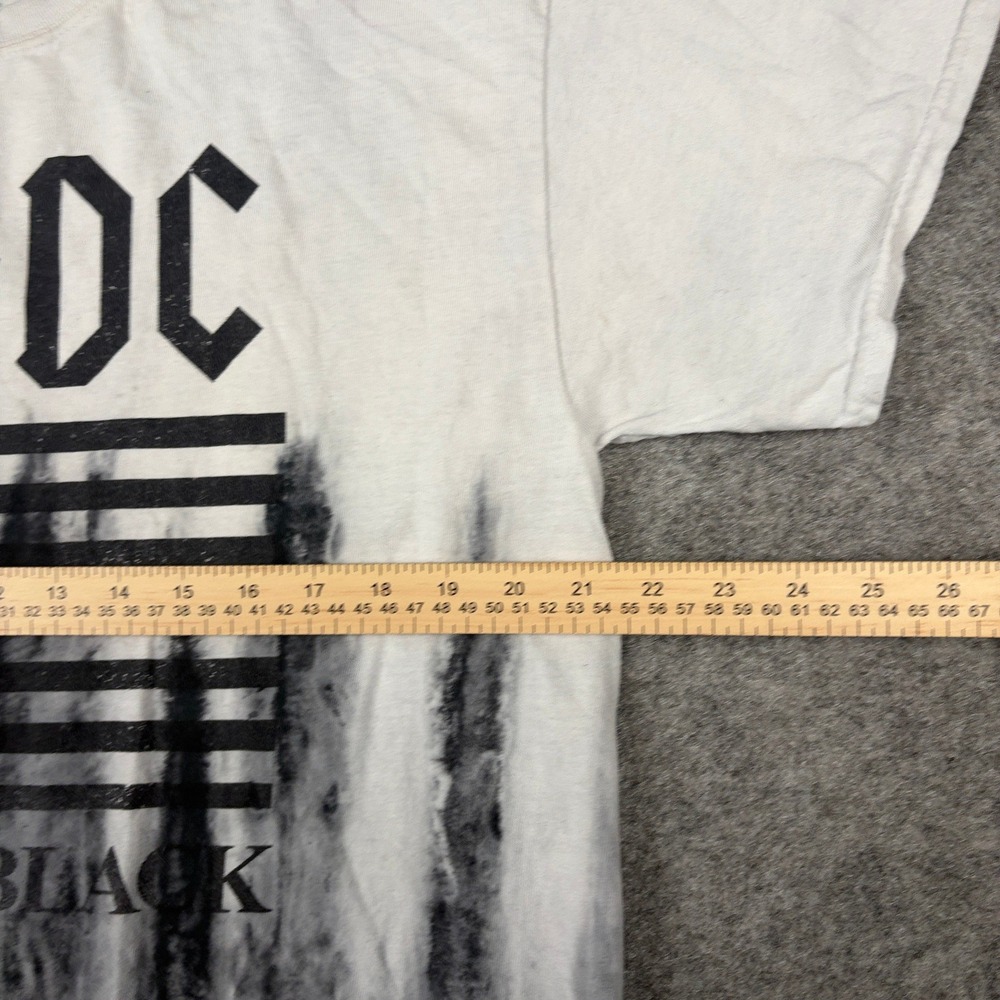 Y2K AC/DC Graphic Tee Mens Large Back In Black 1980 US Tour Tie Dye Grunge Skate - Picture 9 of 15